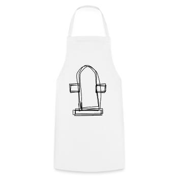 Hydrant handgezeichnet - Kochschürze - Weiß - Vorne - AI Model Male 185 dark (185cm)