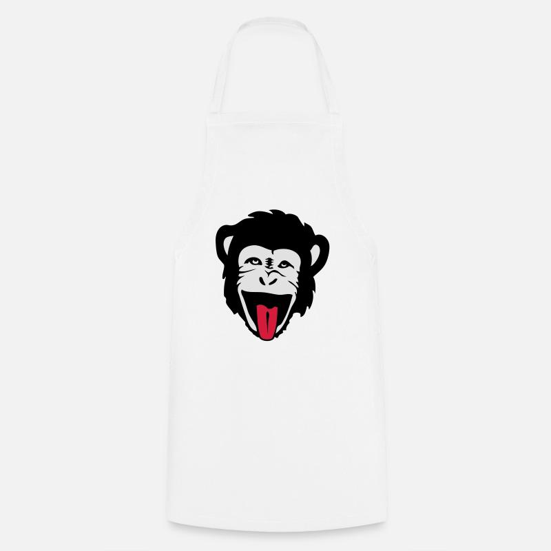 monkey gorilla monkey Header1 - Cooking Apron - white