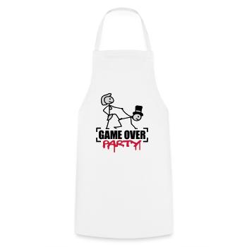 Game Over Party - Tablier de cuisine - blanc - Devant - AI Model Male 185 dark (185cm)