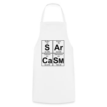 S-Ar-Ca-Sm (sarcasm) - Full - Tablier de cuisine - blanc - Devant - AI Model Male 185 dark (185cm)