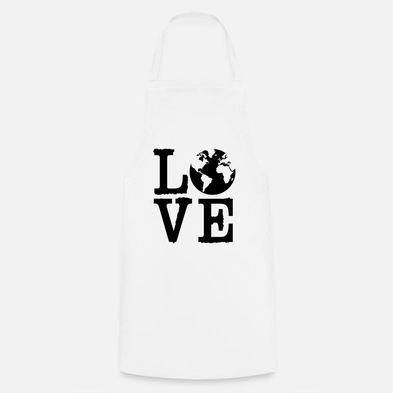 Love Earth - Cooking Apron - white