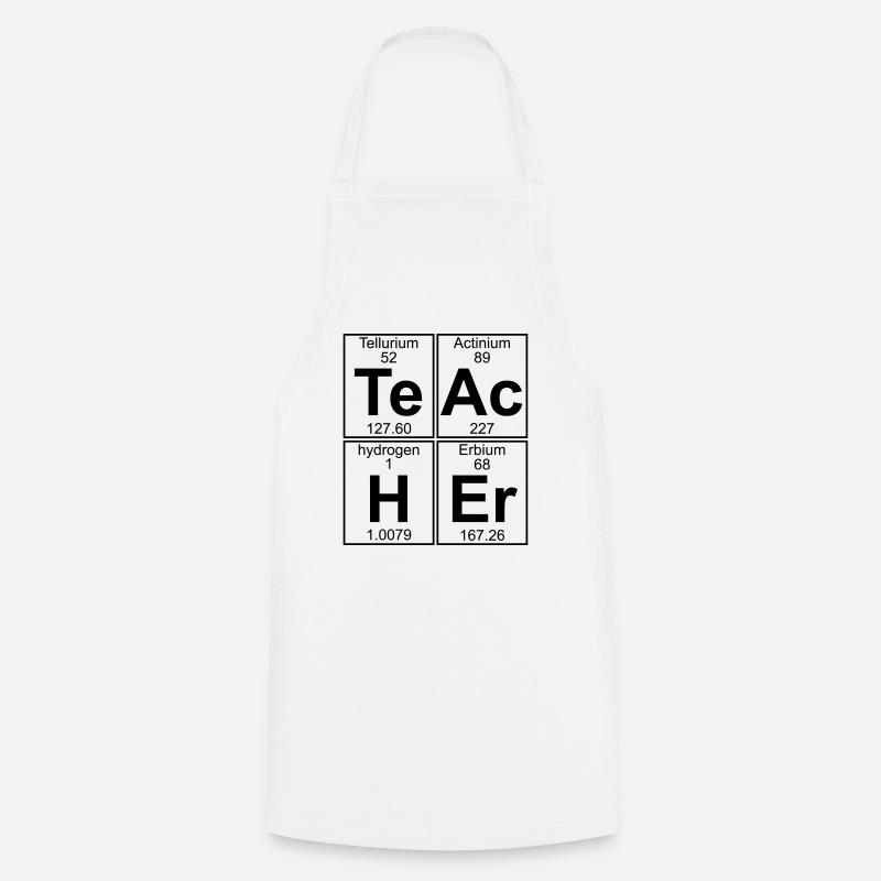 Te-Ac-H-Er (teacher) - Cooking Apron - white