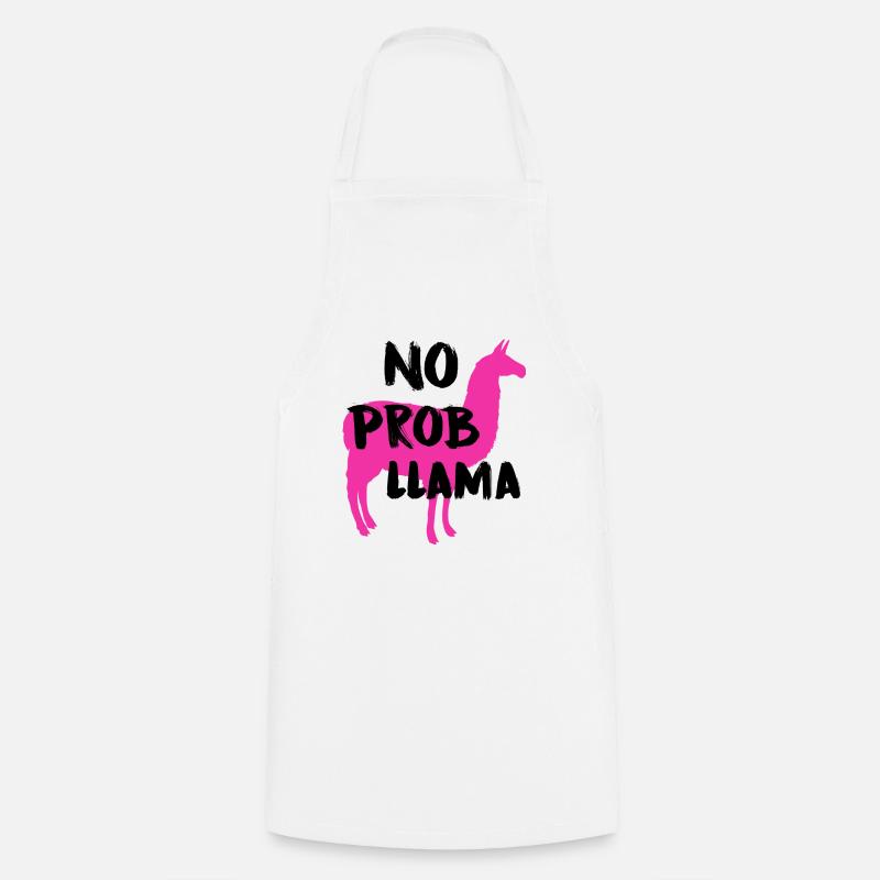 No prob llama - Kochschürze - Weiß
