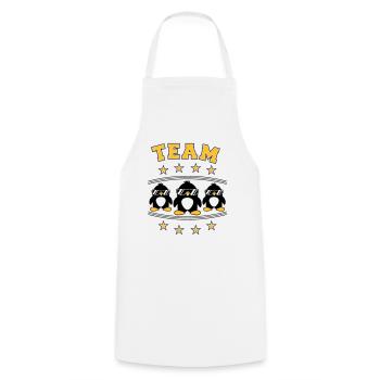 Les amis de l’équipe des pingouins - Tablier de cuisine - blanc - Devant - AI Model Male 185 dark (185cm)