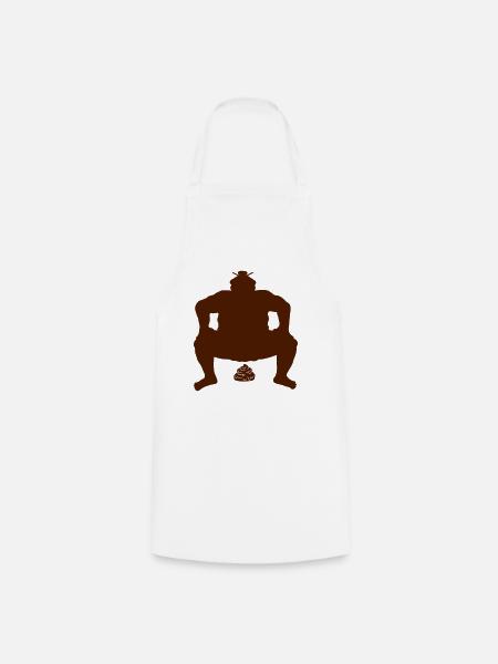 Häufchen Sumo Ringer - Kochschürze - Weiß
