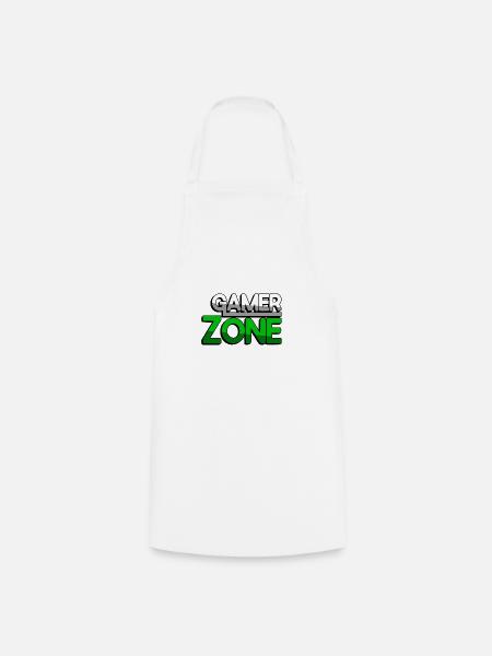 GAMER ZONE (Grün) - Gaming - Kochschürze - Weiß