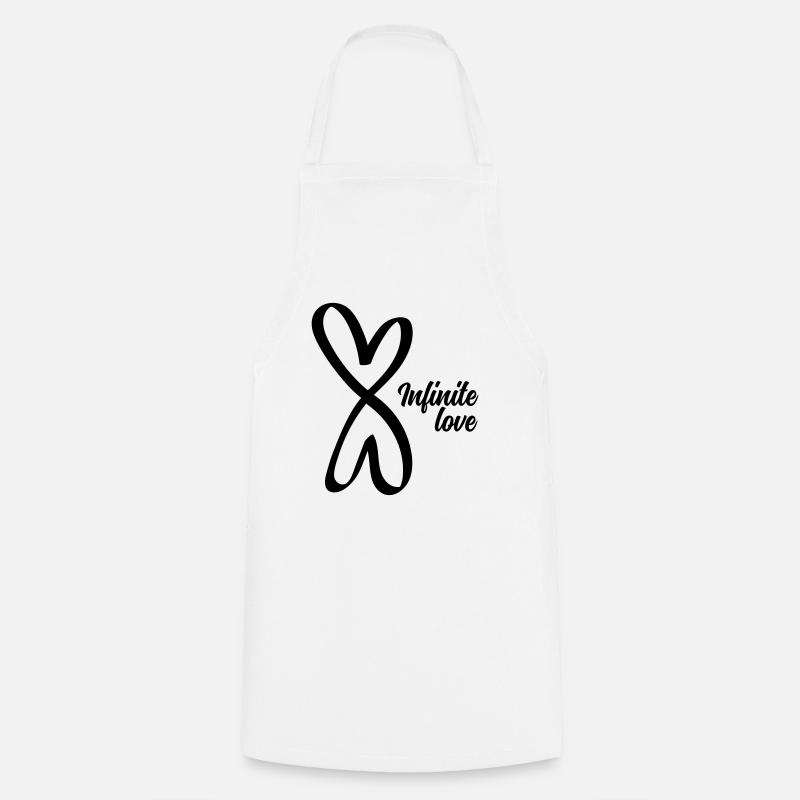 Infinite love - Kochschürze - Weiß
