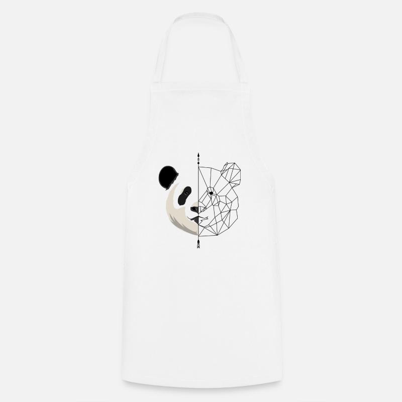 Minimalist Panda - Cooking Apron - white