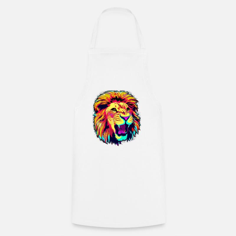 Lion - Cooking Apron - white