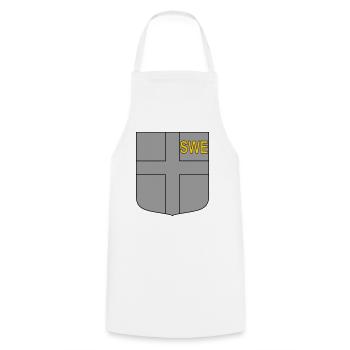 eng tactical shield - Cooking Apron - white - Front - AI Model Male 185 dark (185cm)