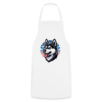 Chien - Tablier de cuisine - blanc - Devant - AI Model Male 185 dark (185cm)