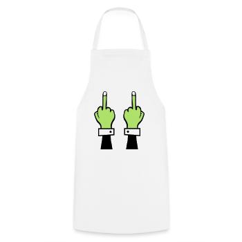 Zombie Main Majeur 2 - Tablier de cuisine - blanc - Devant - AI Model Male 185 dark (185cm)
