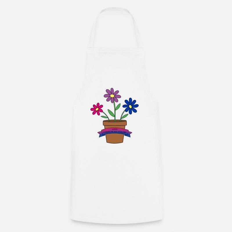 bisexual flowers - Kochschürze - Weiß