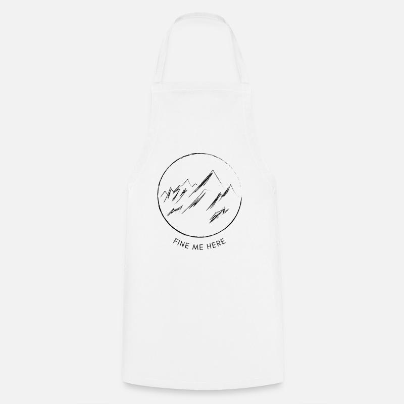 Berge / Find me here - Cooking Apron - white