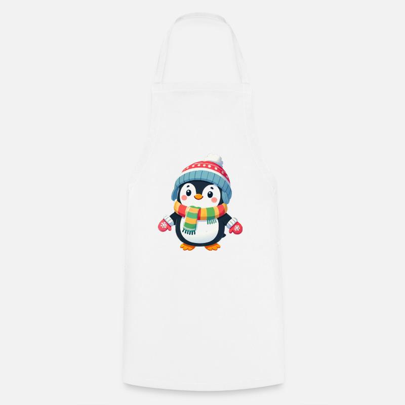 pinguin comic - Kochschürze - Weiß
