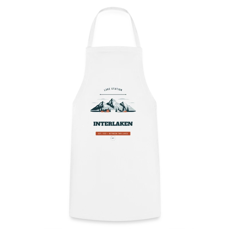 Interlaken badge on a cooking apron