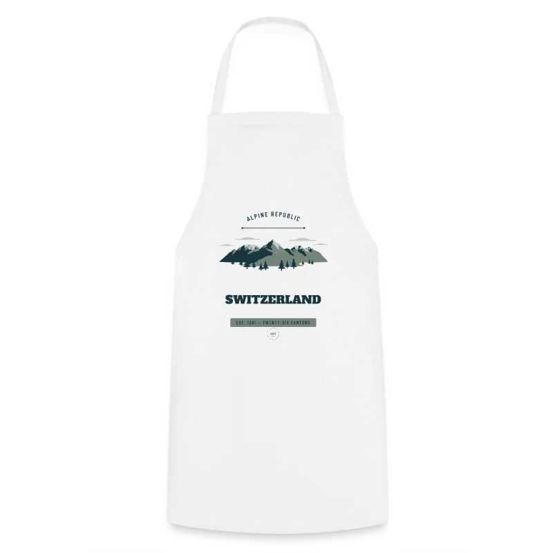 Switzerland-mærke på en cooking apron