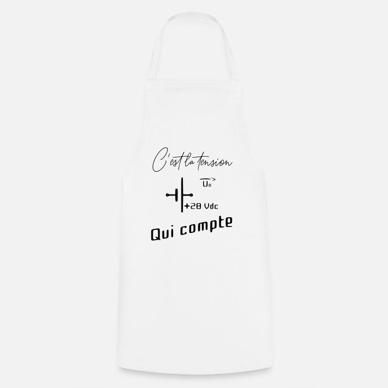 C'est la Tension qui compte (l'attention) - Tablier de cuisine - blanc