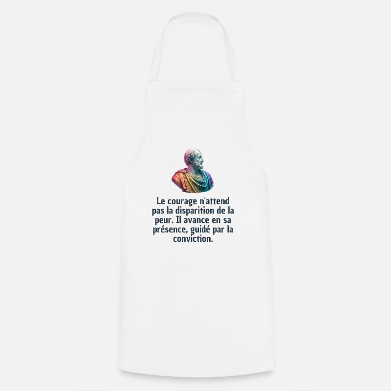 T-shirts Stoïcisme : L'inspiration à portée de soi - Tablier de cuisine - blanc