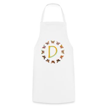 Papillons E 56 D - Tablier de cuisine - blanc - Devant - AI Model Male 185 dark (185cm)