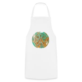 vegvisir e 36 - Kochschürze - Weiß - Vorne - AI Model Male 185 dark (185cm)