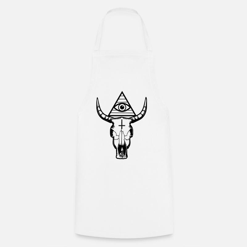 Ram skull - Cooking Apron - white