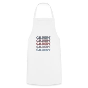 Vintage USA City - Retro Gilbert - Cooking Apron - white - Front - AI Model Male 185 dark (185cm)