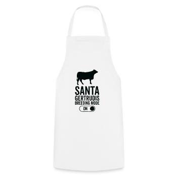 Cow Breeding Mode On - Santa Gertrudis - Cooking Apron - white - Front - AI Model Male 185 dark (185cm)