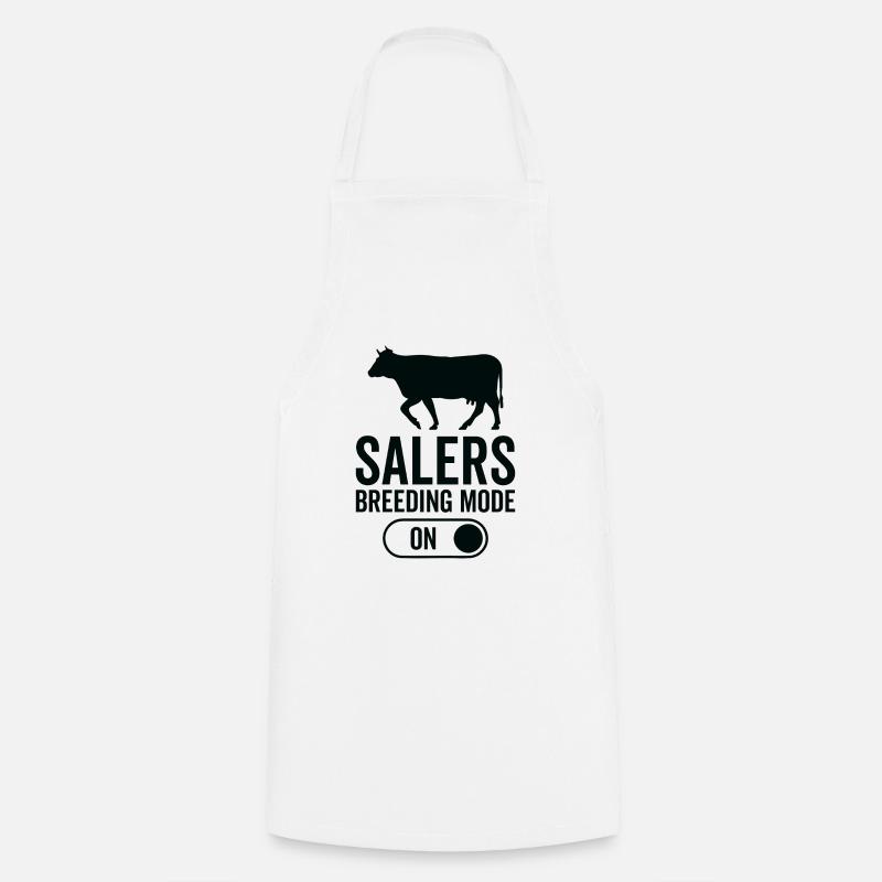 Mode d’élevage de vaches activé - Saler - Tablier de cuisine - blanc