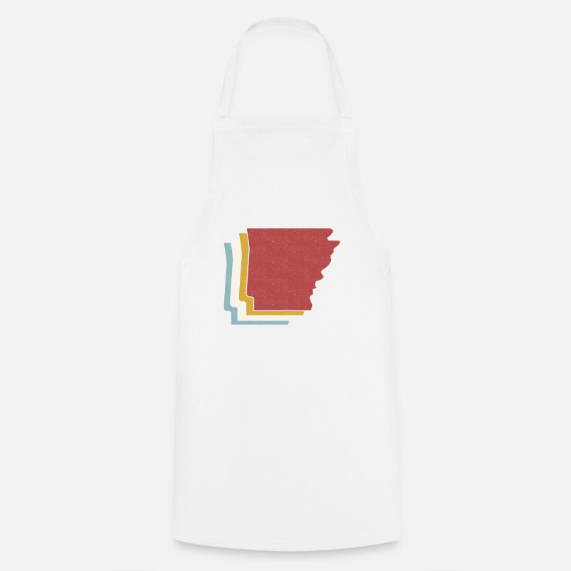 US State - Vintage Map Arkansas - Cooking Apron - white