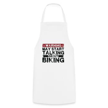 Commencez à parler de cyclisme - Tablier de cuisine - blanc - Devant - AI Model Male 185 dark (185cm)