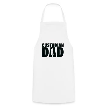 Job - Custodian Bank Father - Cooking Apron - white - Front - AI Model Male 185 dark (185cm)