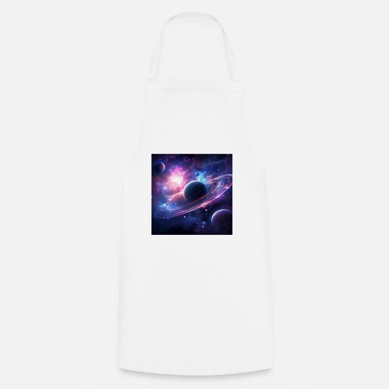 Kosmisch - Kochschürze - Weiß