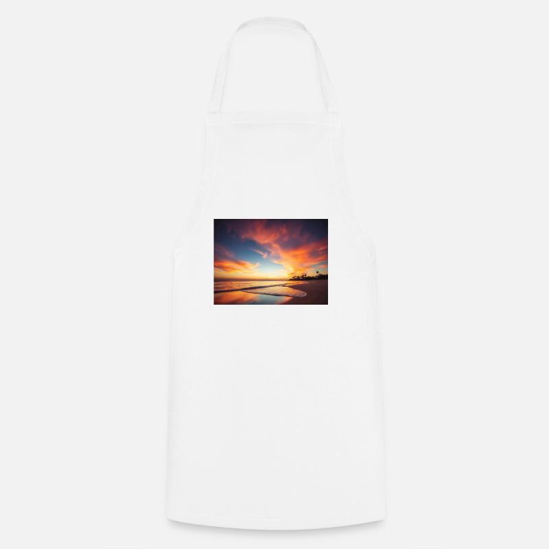Coucher de soleil - Tablier de cuisine - blanc