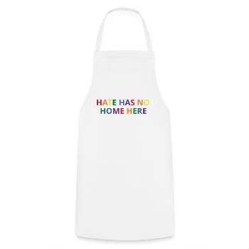 Stop Racism - Cooking Apron - white - Front - AI Model Male 185 dark (185cm)