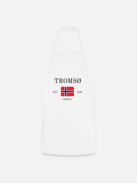 Tromso - Troms - Norwegen - Souvenir - Reise - Kochschürze - Weiß