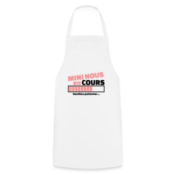 mini nous en cours - Tablier de cuisine - blanc - Devant - AI Model Male 185 dark (185cm)