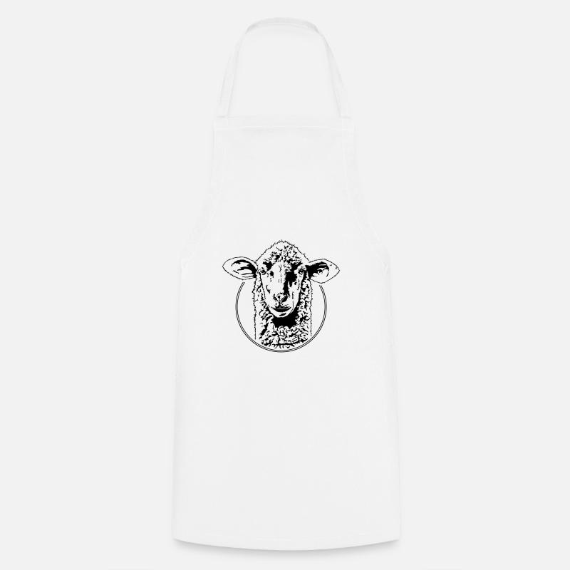 MOUTONS Moutons Schäfer Schafkopf Wilsigns - Tablier de cuisine - blanc
