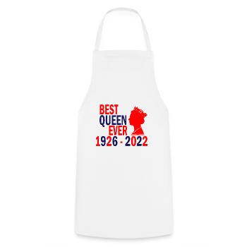 queen best ever Elisabeth II 1926 - 2022 - Tablier de cuisine - blanc - Devant - AI Model Male 185 dark (185cm)