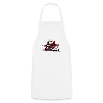 American football - Cooking Apron - white - Front - AI Model Male 185 dark (185cm)