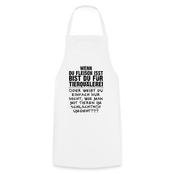 Veganer-Shirts gegen anti-veganes Bullshit-Bingo - Kochschürze - Weiß - Vorne - AI Model Male 185 dark (185cm)