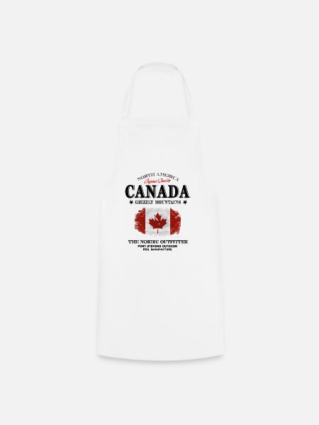Kanada - Maple Leaf - Canada - Kochschürze - Weiß