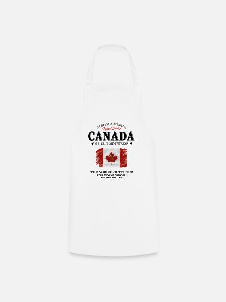 Kanada - Maple Leaf - Canada - Kochschürze - Weiß