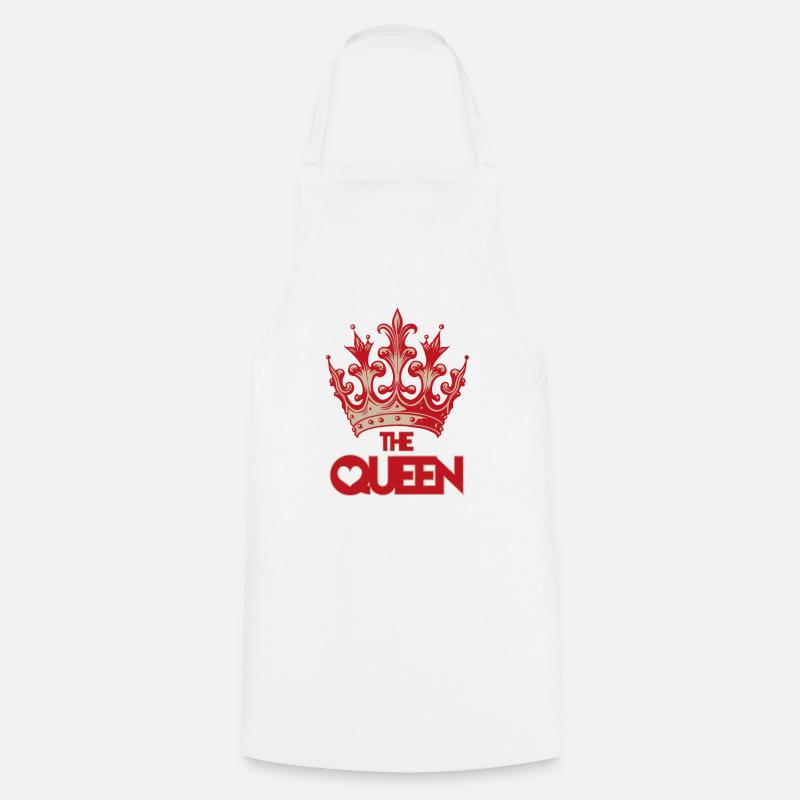 The Queen - Cooking Apron - white