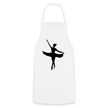 Danseuse de ballet - Tablier de cuisine - blanc - Devant - AI Model Male 185 dark (185cm)