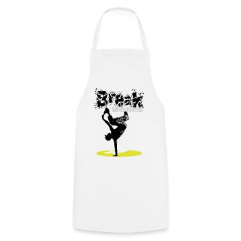 Breakdance flex - Cooking Apron - white - Front - AI Model Male 185 dark (185cm)