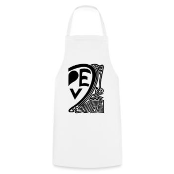 demi cœur 2 - Tablier de cuisine - blanc - Devant - AI Model Male 185 dark (185cm)