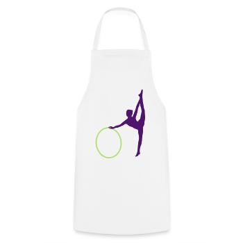 Gymnastique rythmique - Tablier de cuisine - blanc - Devant - AI Model Male 185 dark (185cm)