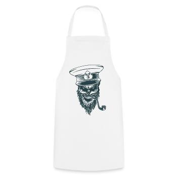 Capitaine - Tablier de cuisine - blanc - Devant - AI Model Male 185 dark (185cm)