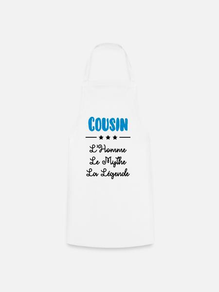 Oncle / Tante / Cousin / Cousine - Tablier de cuisine - blanc